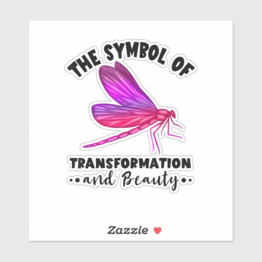 Transformation Beauty Nature Insect Dragonflies Dr Sticker (Vel)