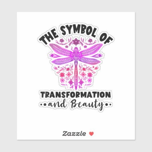 Transformation Beauty Nature Insect Dragonflies Dr Sticker (Vel)