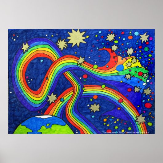 Transformation in Blue Poster (Voorkant)