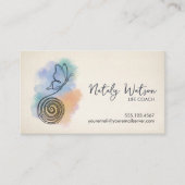 Transformation Line Art Butterfly Life Coach Visitekaartje (Voorkant)
