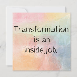 Transformation Quote Watercolor Art Card Feestdagenkaart