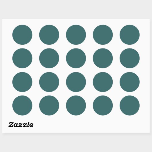 Transformationeel Teal Ronde Sticker (Vel)