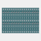 Transformative Teal - Fair Isle - Holiday Inpakpapier Vel (Voorkant)
