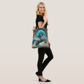Transformative Teal Horse Tote Bag (Op model)