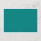 Transformative Teal Modern  Contemporary Wedding Informatiekaartje (Achterkant)