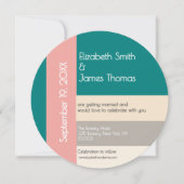 Transformative Teal Modern  Contemporary Wedding Kaart (Voorkant)