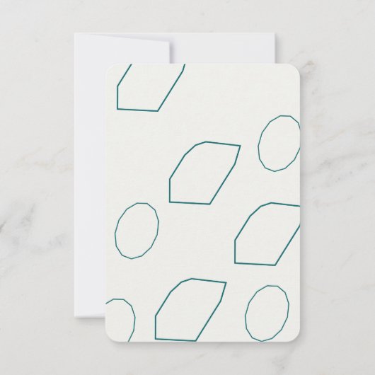 Transformative Teal Modern Craft Wedding Details Kaart (Achterkant)