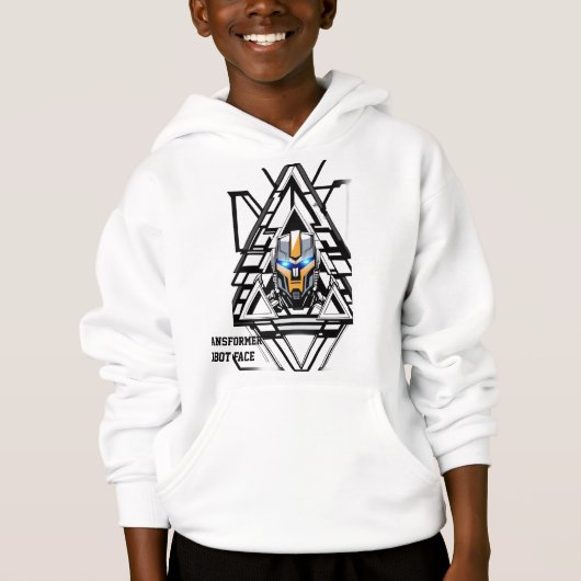 Transformatorrobotgezicht in een driehoek (Voorkant)