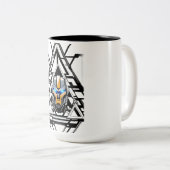 Transformatorrobotgezicht in een driehoek Mokken (Voorkant rechts)