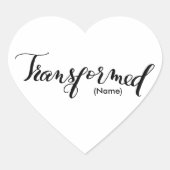 Transformed Custom Hart Sticker (Voorkant)