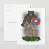 Transformed Viking Berserker of Werebear Briefkaart (Voorkant / Achterkant)