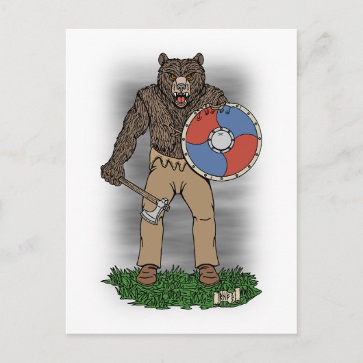 Transformed Viking Berserker of Werebear Briefkaart (Voorkant)