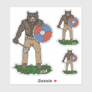 Transformed Viking Berserker of Werebear Sticker