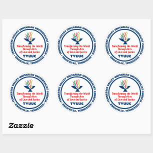 Transformeer de wereld - Liefde en Gerechtigheid Ronde Sticker