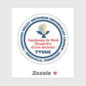 Transformeer de wereld - Liefde en Gerechtigheid Sticker (Vel)