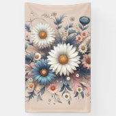 Transformeer je ruimte met elegante madeliefjes bl spandoek (Verticaal)