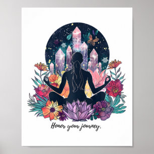 Transformeer je ruimte met yoga en meditatie inspi poster