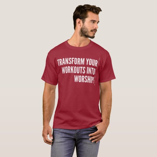 Transformeer je workouts T-shirt (Voorkant volledig)