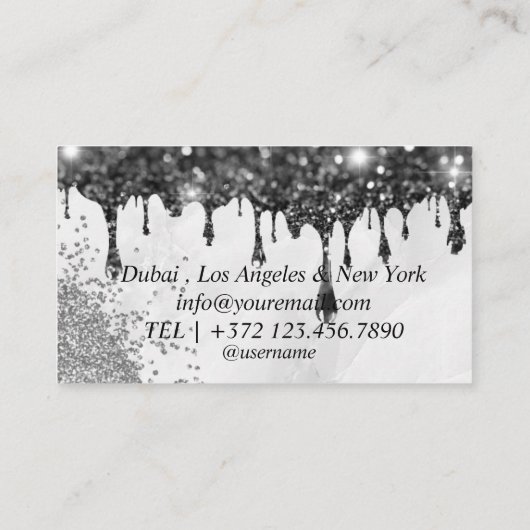 Transformeer look met permanente make-up visitekaartje (Achterkant)