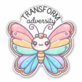 Transformeer tegenspoed vlinder sticker (Voorkant)