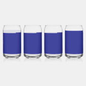 Transformeer uw ruimte met een stijlvol blauw blikvorm glas (Voorkant)