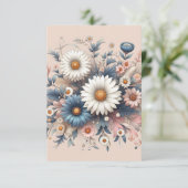 Transformeer uw ruimte met Elegant Daisy Floral Bedankkaart (Staand voorkant)