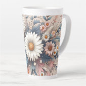 Transformeer uw ruimte met Elegant Daisy Floral Latte Mok (Rechterhoek)