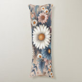 Transformeer uw ruimte met Elegant Daisy Floral Lichaamskussen (Voorkant Verticaal)