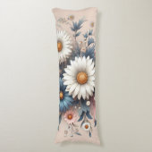 Transformeer uw ruimte met Elegant Daisy Floral Lichaamskussen (Voorkant Verticaal)