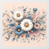 Transformeer uw ruimte met Elegant Daisy Floral Raamsticker (Vel)