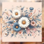 Transformeer uw ruimte met Elegant Daisy Floral Raamsticker (Vel 2)