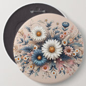 Transformeer uw ruimte met Elegant Daisy Floral Ronde Button 6,0 Cm (Voorkant /achterkant)
