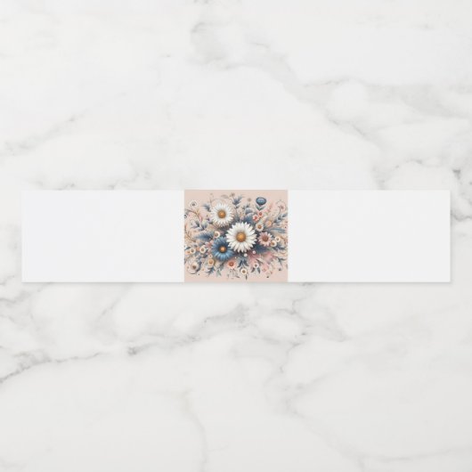 Transformeer uw ruimte met Elegant Daisy Floral Waterfles Etiket (Enkel label)