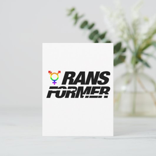 Transformer | Transgender Pride Briefkaart (Staand voorkant)