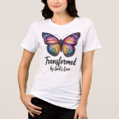 Transformeren door Gods Liefde Vlindertje Shirt (Voorkant)