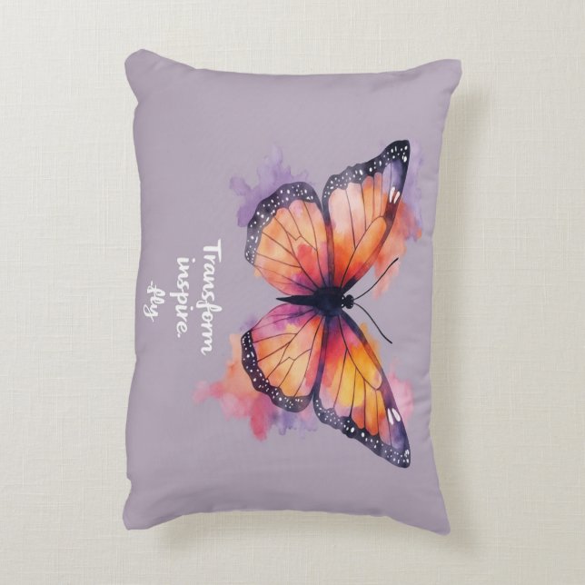 Transformeren, inspireren, vliegen – Motivatie Accent Kussen (Achterkant (Verticaal))