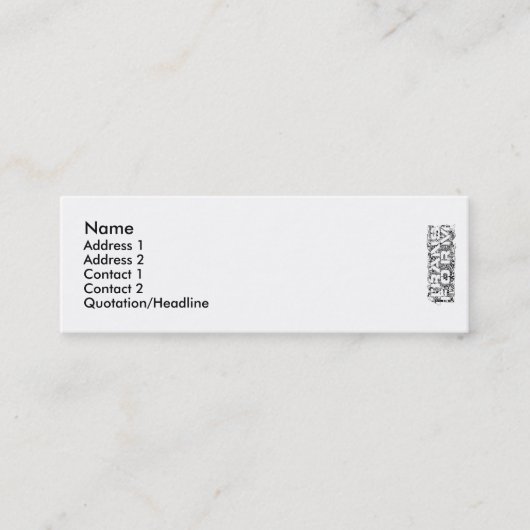 Transformeren Mini Visitekaartje (Voorkant)