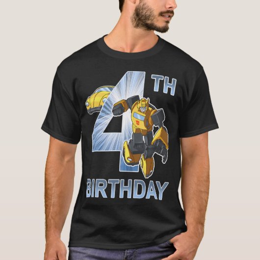 Transformers Bumblebee vierde verjaardag T-shirt (Voorkant)