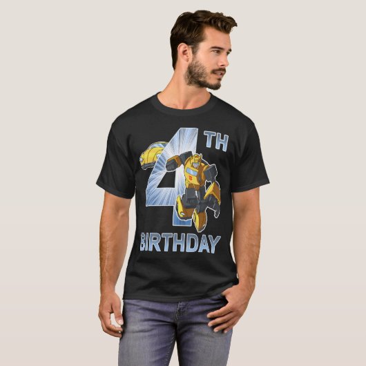 Transformers Bumblebee vierde verjaardag T-shirt (Voorkant volledig)