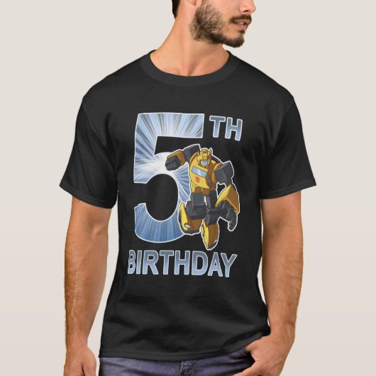 Transformers Bumblebee vijfde verjaardag T-shirt (Voorkant)