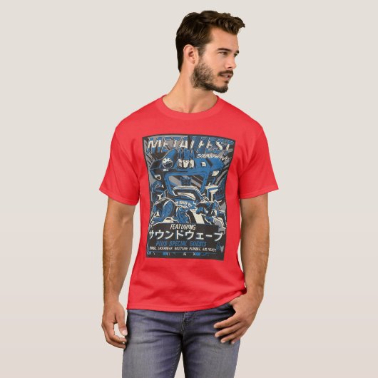 Transformers Metal Fest Soundwave Comic Style Post T-shirt (Voorkant volledig)