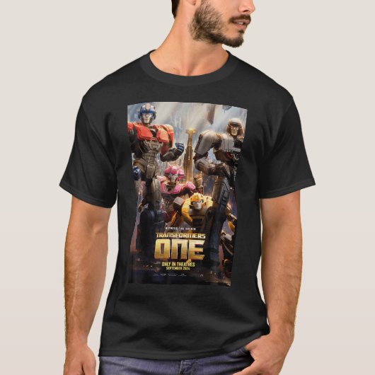 Transformers One Witness The Origin Movie Poster V T-shirt (Voorkant)