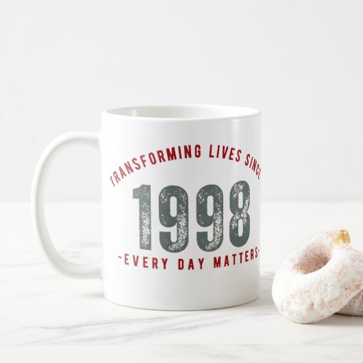 Transforming Lives Since 1998 | Teacher mug | Koffiemok (Met donut)
