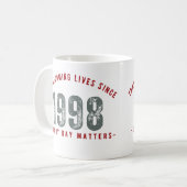 Transforming Lives Since 1998 | Teacher mug | Koffiemok (Voorkant links)