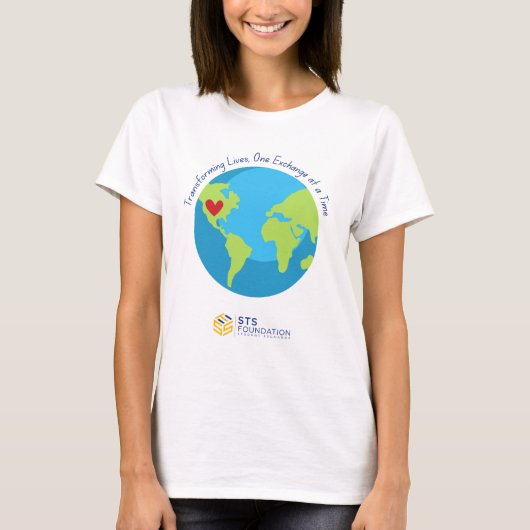 Transforming Lives T-shirt - Wit (Voorkant)