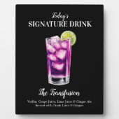Transfusie Cocktail Bar Drink Teken Gepersonalisee Fotoplaat (Voorkant)