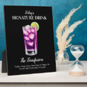 Transfusie Cocktail Bar Drink Teken Gepersonalisee Fotoplaat (Zijkant)