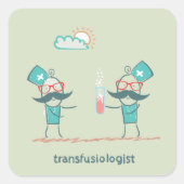 Transfusioloog Vierkante Sticker (Voorkant)