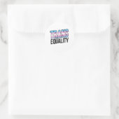 Transgelijkheid Ronde Sticker (Tas)