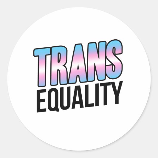 Transgelijkheid Ronde Sticker (Voorkant)